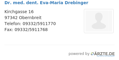 Dr med dent eva maria drebinger