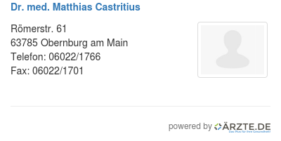 Dr med matthias castritius