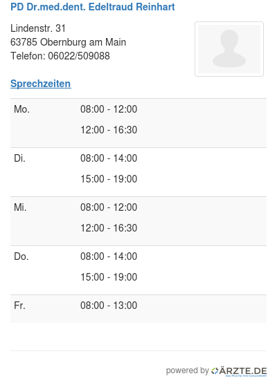 Pd dr med dent edeltraud reinhart