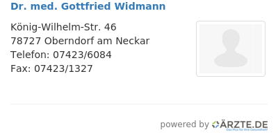 Dr med gottfried widmann