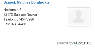 Dr med matthias dornheckter