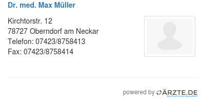 Dr med max mueller 254326