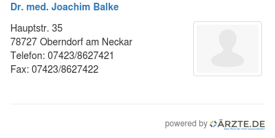 Dr med joachim balke