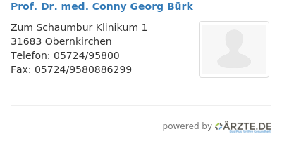 Prof dr med conny georg buerk
