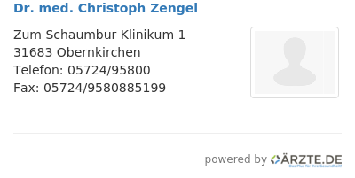 Dr med christoph zengel