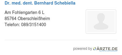 Dr med dent bernhard schebiella