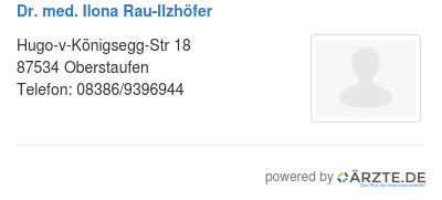 Dr med ilona rau ilzhoefer 298311