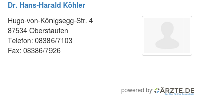 Dr hans harald koehler
