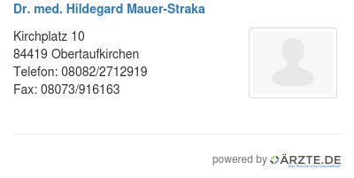 Dr med hildegard mauer straka