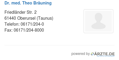 Dr med theo braeuning