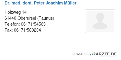 Dr med dent peter joachim mueller