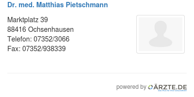 Dr med matthias pietschmann 508644