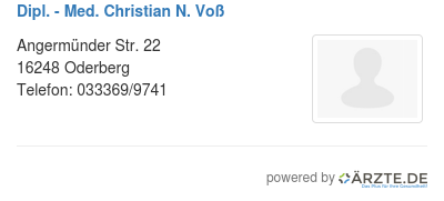 Dipl med christian n voss