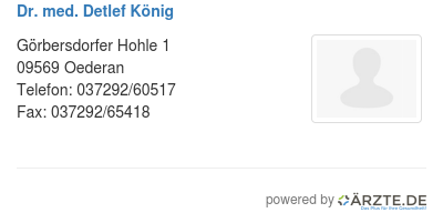 Dr med detlef koenig