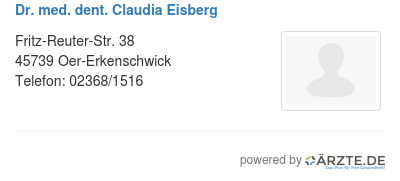 Dr med dent claudia eisberg