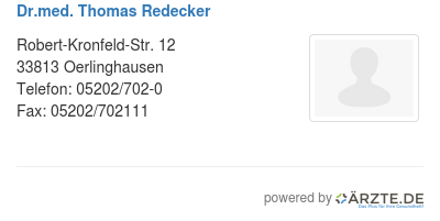 Dr med thomas redecker