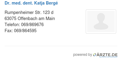 Dr med dent katja berge