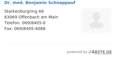 Dr med benjamin schnappauf