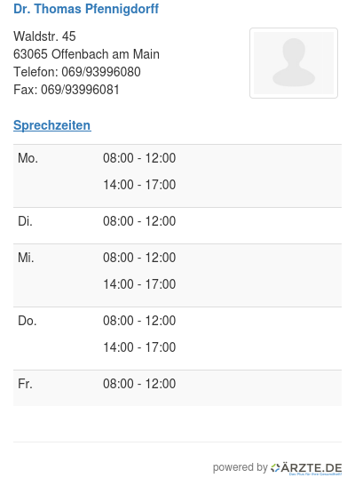 Dr med thomas pfennigdorff