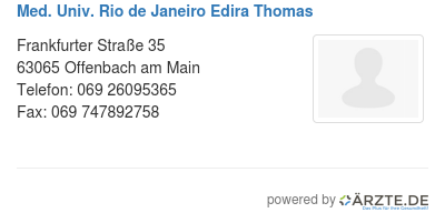 Med univ rio de janeiro edira thomas