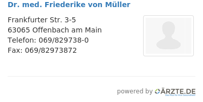 Dr med friederike von mueller