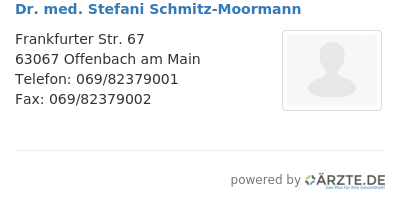 Dr med stefani schmitz moormann