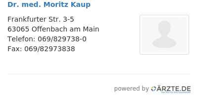 Dr med moritz kaup