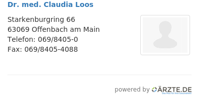 Dr med claudia loos