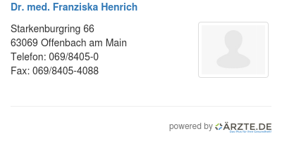 Dr med franziska henrich