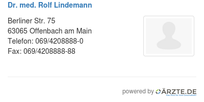Dr med rolf lindemann