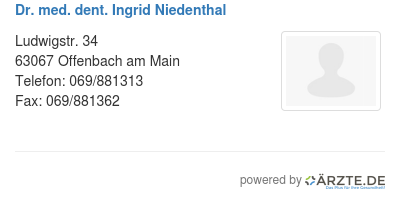 Dr med dent ingrid niedenthal