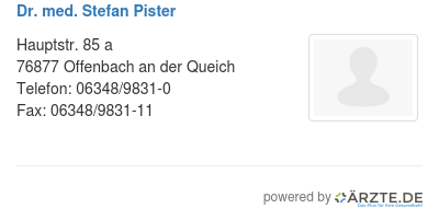 Dr med stefan pister