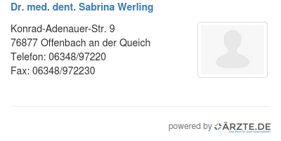 Dr med dent sabrina werling