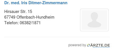 Dr med iris ditmer zimmermann