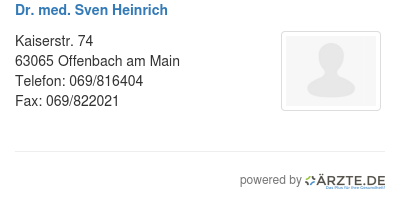 Dr med sven heinrich 491152