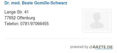 Dr med beate gomille schwarz