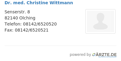 Dr med christine wittmann