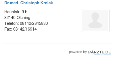 Dr med christoph krolak