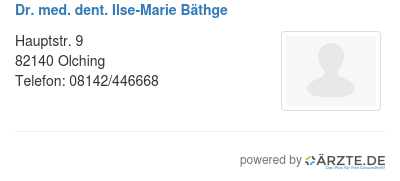 Dr med dent ilse marie baethge