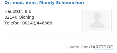 Dr med dent mandy scheunchen