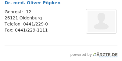 Dr med oliver poepken