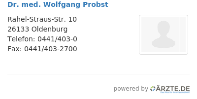 Dr med wolfgang probst