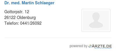 Dr med martin schlaeger