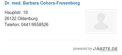 Dr med barbara cohors fresenborg