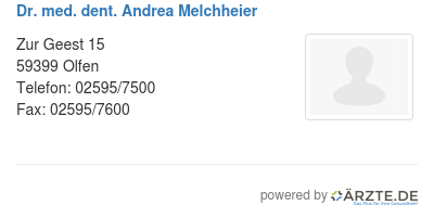 Dr med dent andrea melchheier