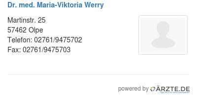 Dr med maria viktoria werry