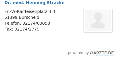 Dr med henning stracke
