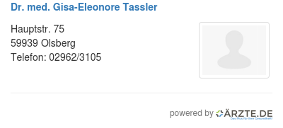 Dr med gisa eleonore tassler