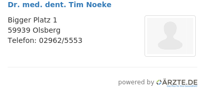 Dr med dent tim noeke