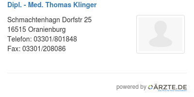 Dipl med thomas klinger